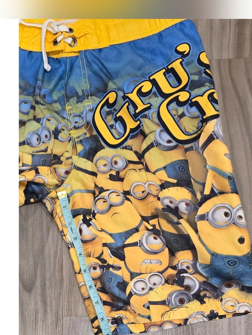 Despicable Me Minions Swim Trunks Boys Large Yellow Graphic Swim Shorts